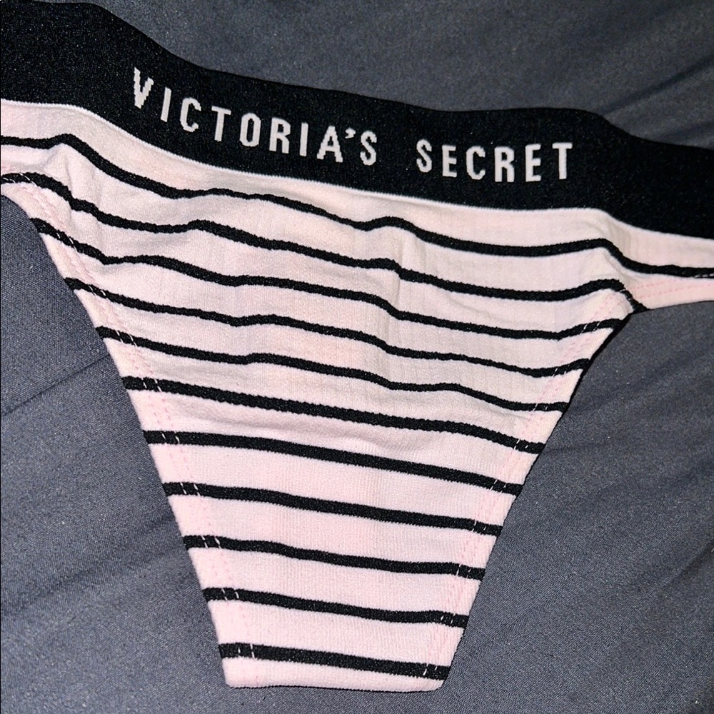 Victoria's Secret Striped Thong Panties